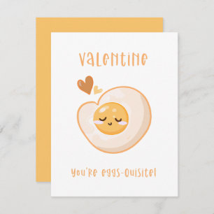 Cute Valentine You're eggs-quisite Valentines Day Holiday Card