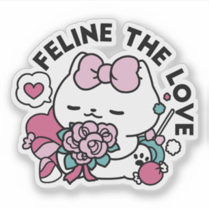 Cute Valentine's Cat Design – Feline the Love