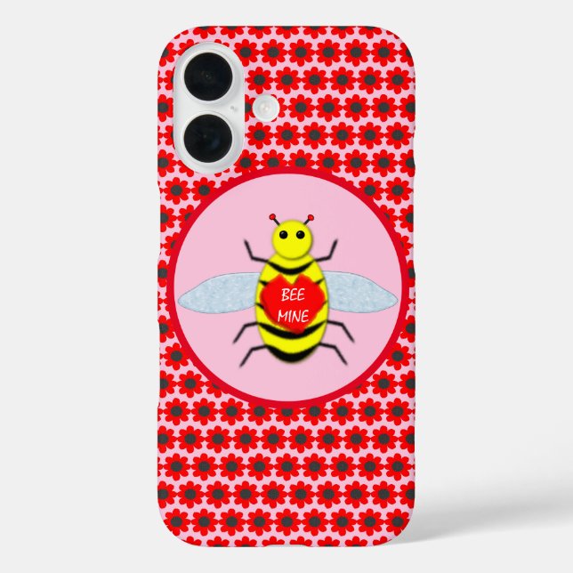 Cute Valentines Day Bee Case-Mate iPhone Case (Back)
