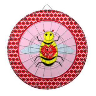 Cute Valentines Day Bee Dartboard