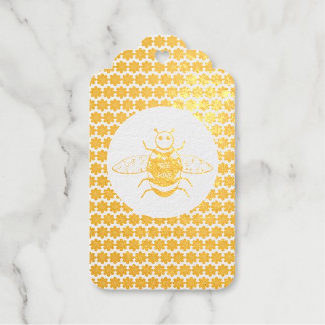Cute Valentines Day Bee Gift Tags (Front)