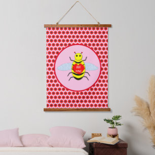 Cute Valentines Day Bee Hanging Tapestry