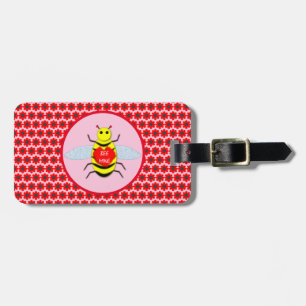 Cute Valentines Day Bee Luggage Tag