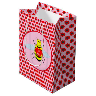 Cute Valentines Day Bee Medium Gift Bag