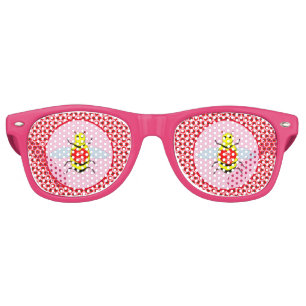 Cute Valentines Day Bee Retro Sunglasses