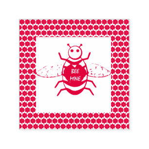 Cute Valentines Day Bee Self-inking Stamp