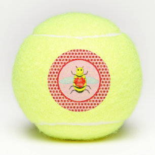 Cute Valentines Day Bee Tennis Balls