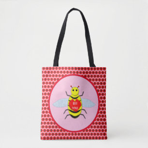 Cute Valentines Day Bee Tote Bag
