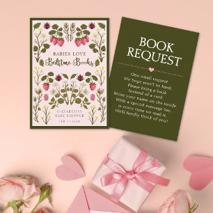 Cute Valentine's Day Books for Baby Shower Request Enclosure Card