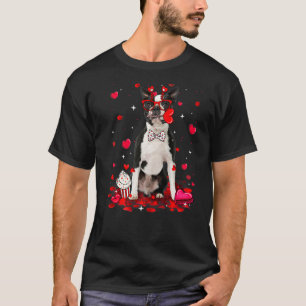 Cute Valentine's Day Boston Terrier Dog Heart Cost T-Shirt
