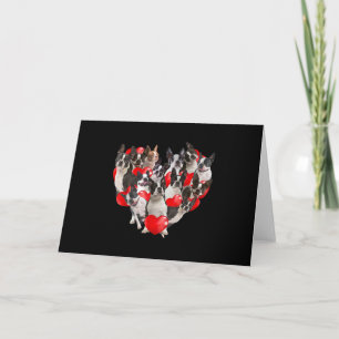 Cute Valentines Day Boston Terrier Dog Heart Puppy Thank You Card