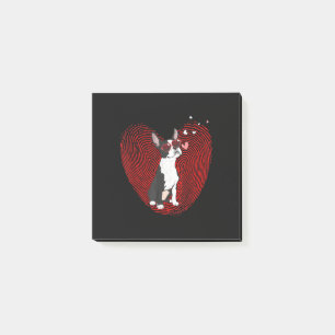 Cute Valentines Day Boston Terrier Graphic Heart Post-it Notes