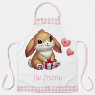 Cute Valentine's Day bunny rabbit Apron
