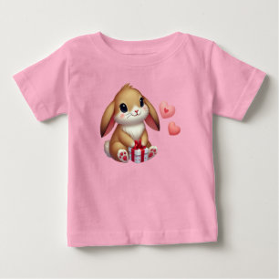 Cute Valentine's Day bunny rabbit Baby T-Shirt
