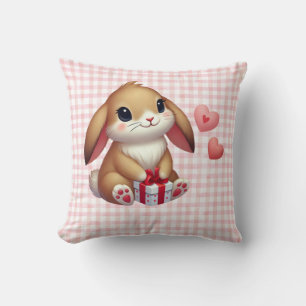 Cute Valentine's Day bunny rabbit  Cushion