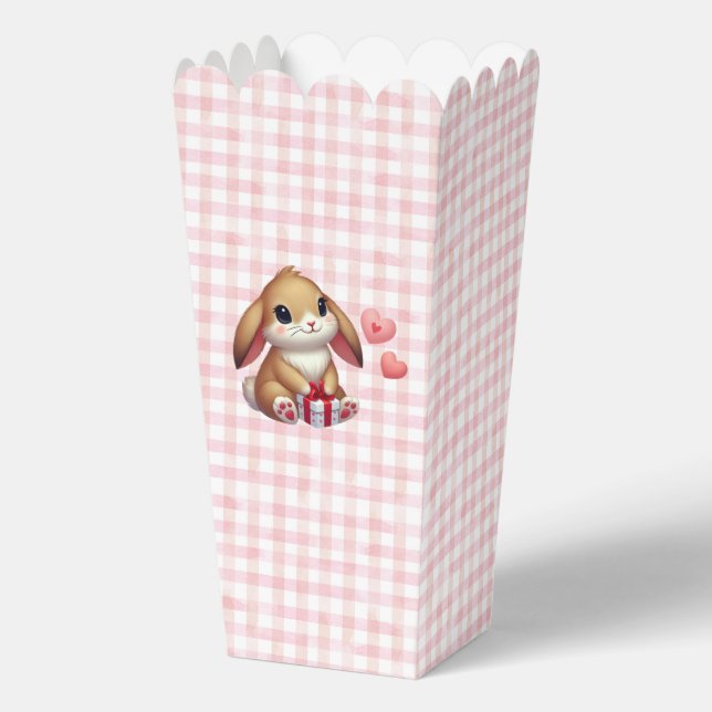 Cute Valentine's Day bunny rabbit  Favour Box (Front)