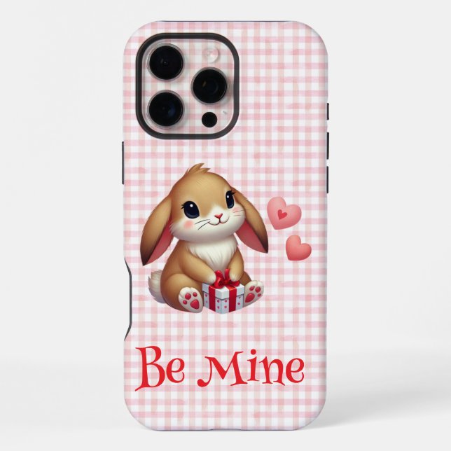 Cute Valentine's Day bunny rabbit  iPhone Case (Back)