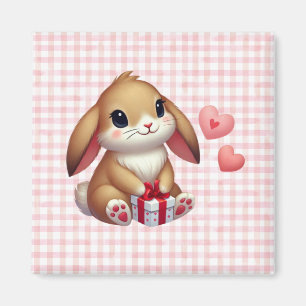 Cute Valentine's Day bunny rabbit Magnet