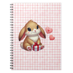 Cute Valentine's Day bunny rabbit Notebook