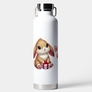 Cute Valentine's Day bunny rabbit Water Bottle