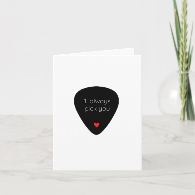 Cute Valentine's Day Card for Music Lovers (Front)