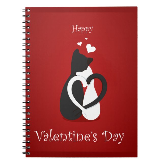 Cute Valentine's Day Cats Love Notebook (Front)
