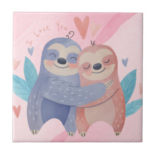 Cute Valentine's Day Ceramic Tile