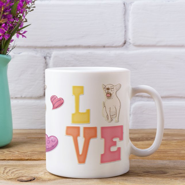 Cute Valentine's Day Chihuahua Dog Lover Gift Coffee Mug (Creator Uploaded)