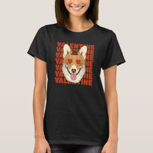 Cute Valentine's Day Corgi Dog Hearts T-Shirt