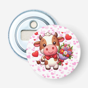 Cute Valentine's day cow Bottle Opener