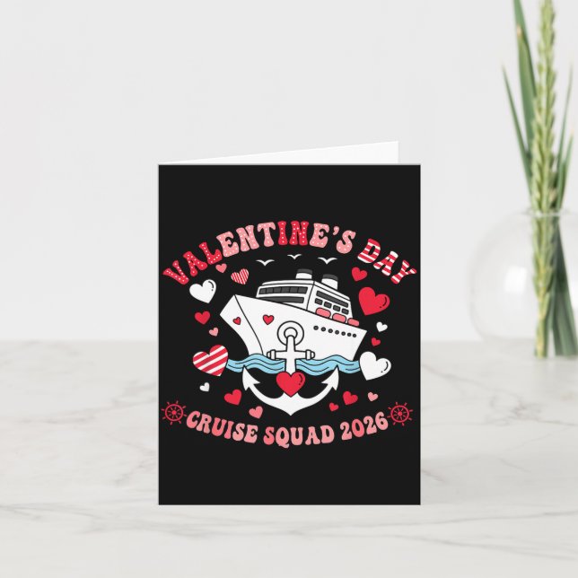 Cute Valentines Day Cruise 2026 Matching Cruise Fo Card (Front)