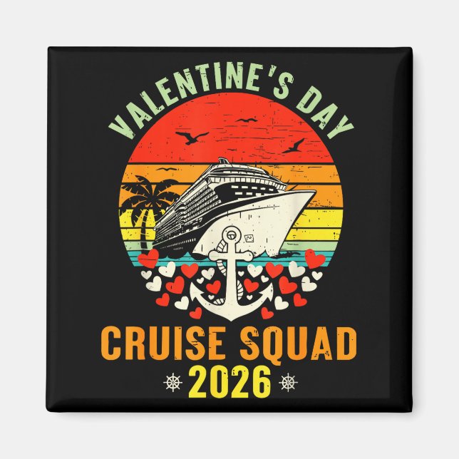 Cute Valentines Day Cruise 2026 Matching Cruise Fo Magnet (Front)