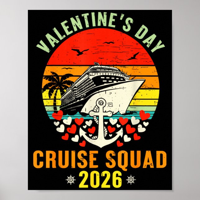 Cute Valentines Day Cruise 2026 Matching Cruise Fo Poster (Front)