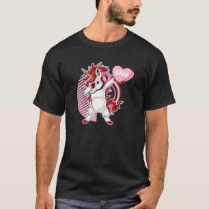 Cute Valentine's Day Dabbing Unicorn XOXO T-Shirt