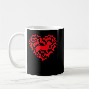 Cute Valentines Day Dachshund Dog Hearts Puppy Lov Coffee Mug