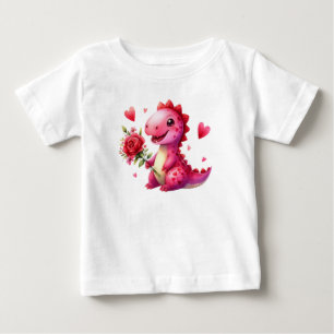 Cute Valentine's day dinosaur Baby T-Shirt