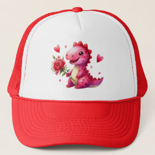 Cute Valentine's day dinosaur Trucker Hat