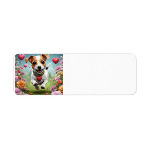 Cute Valentine's Day Dog return address label