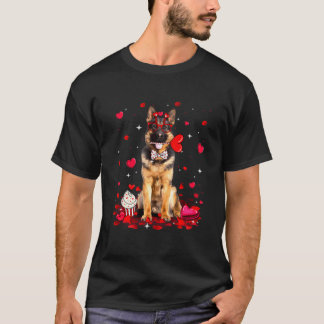 Cute Valentine'S Day German Shepherd Dog Heart Cos T-Shirt