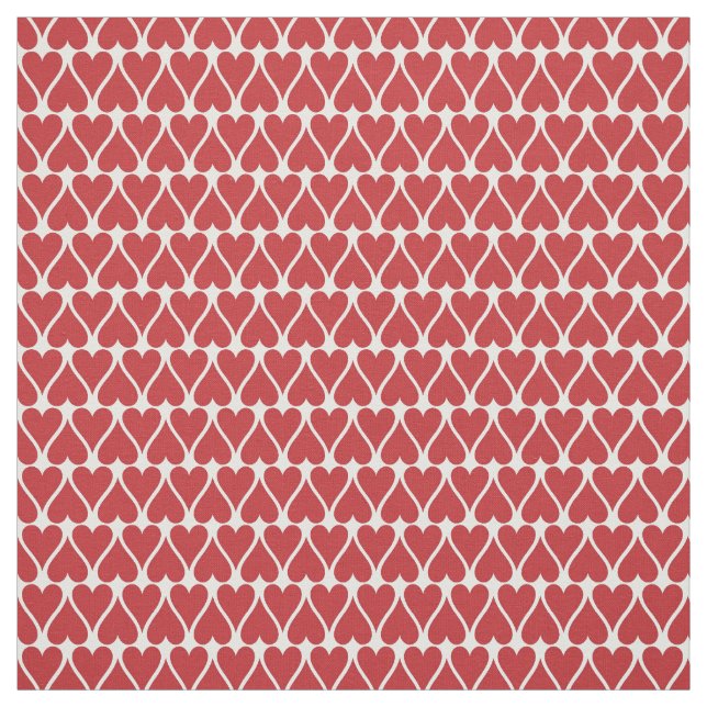 Cute Valentine's Day Hearts Pattern Fabric (Swatch)