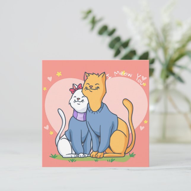 Cute Valentine's Day Holiday Card (Standing Front)