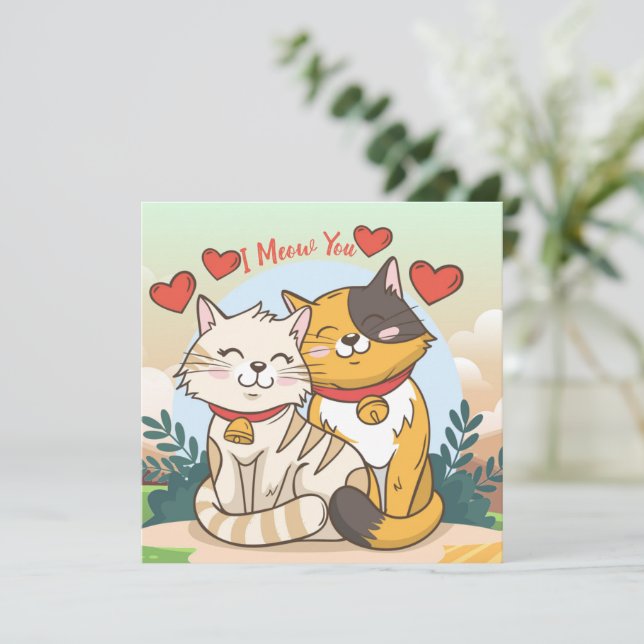 Cute Valentine's Day Holiday Card (Standing Front)