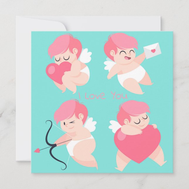 Cute Valentine's Day Holiday Card (Front)