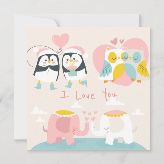 Cute Valentine's Day Holiday Card (Front)