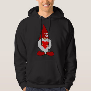 Cute Valentines Day Holiday Gnome With Red Love He Hoodie