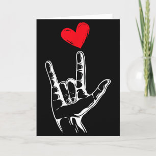 Cute Valentines Day_ I Love You Hand Sign Language Card