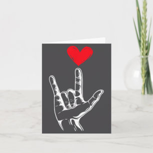 Cute Valentines Day I Love You Hand Sign Language  Card