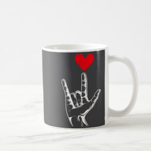 Cute Valentines Day I Love You Hand Sign Language  Coffee Mug