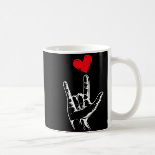 Cute Valentines Day_ I Love You Hand Sign Language Coffee Mug