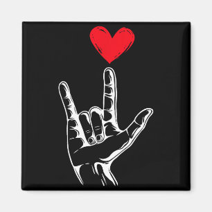 Cute Valentines Day I Love You Hand Sign Language  Magnet